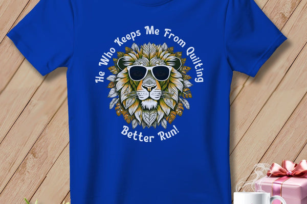 MyDesigns Physical Item True Royal / S Better Run - Quilting Orange ~ Relaxed Fit Tee
