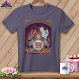 Fortune teller shirt with ghost predicting 