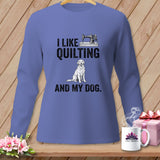 Blue long-sleeve shirt with 