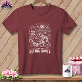 Maroon t-shirt with 