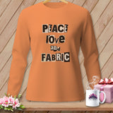 Orange long-sleeve shirt with 