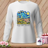 White long-sleeve shirt with a 