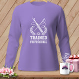 Lavender long-sleeve shirt with 