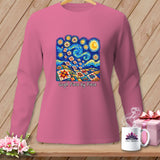 Pink long-sleeved shirt with a 