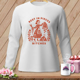 White long-sleeve shirt with 