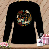 Black long-sleeve shirt with 