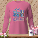 Pink long sleeve shirt with 
