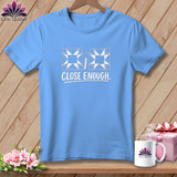 Light blue t-shirt with quilting blocks and 
