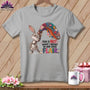 Gray t-shirt with cartoon bunny and text "This is not what I meant by add some flair."