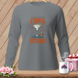 Long sleeve gray shirt with 