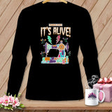 Black long-sleeve shirt with 