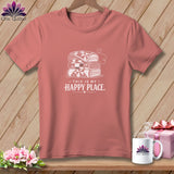 T-shirt with stacked quilts and 