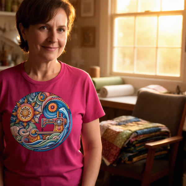 lifestyle scene ~ Threaded Dreams by the Sea ~ Women's Fit Tee