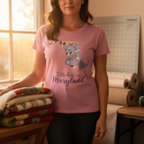 lifestyle scene ~ Maryland, Stitchin' In ~ Women's Fit Tee