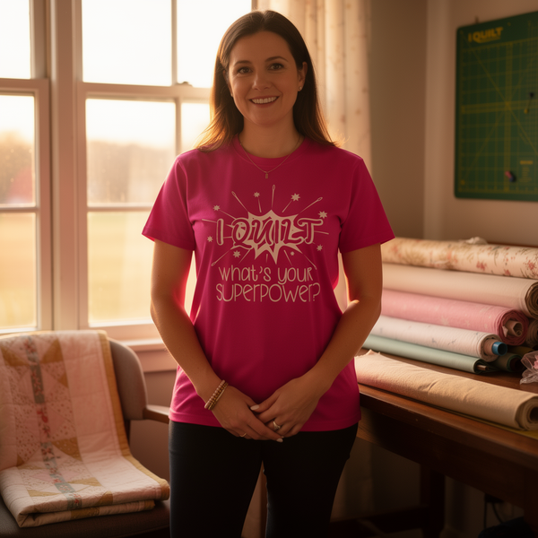 lifestyle scene ~ I quilt what's your superpower? ~ Women's Fit Tee