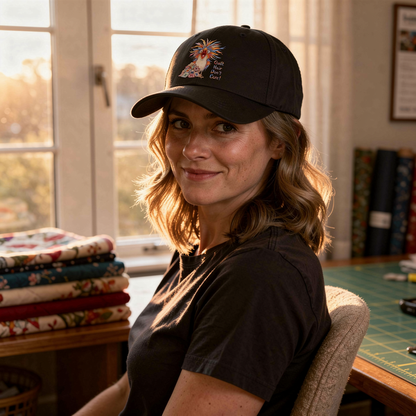 lifestyle scene ~ Chaos Finch ~ Distressed Baseball Cap