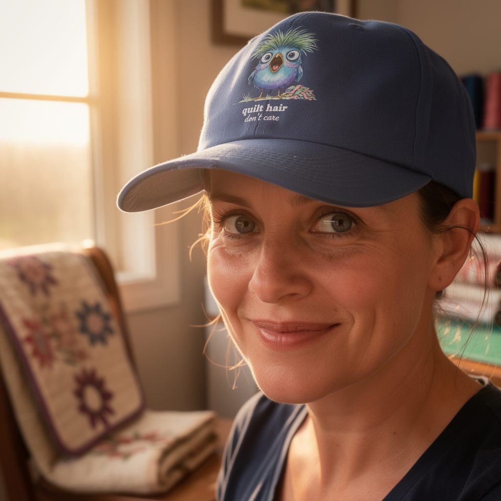 lifestyle scene ~ Frizzle Mae ~ Distressed Baseball Cap