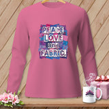 Pink long-sleeve shirt with 