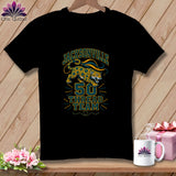 A black t-shirt featuring a Jacksonville jaguar graphic with the text 50 thread team.