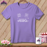 Purple t-shirt with 