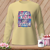 Light yellow long-sleeve shirt with 