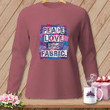 Maroon long-sleeve shirt with 