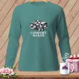 Teal long-sleeved shirt with 