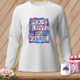 White long-sleeve shirt with 