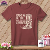 Maroon t-shirt with 