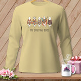Light yellow long-sleeve shirt with 
