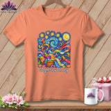 Peach t-shirt with 