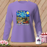 Lavender sweatshirt with a 