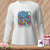 White long-sleeve shirt with a 
