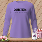 Purple long-sleeve shirt with 