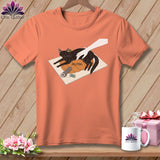 Black cat on pumpkin with sewing notions and 