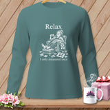 Teal long-sleeve shirt with 