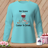 Aqua long-sleeve shirt with 