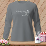 Grey long-sleeve shirt with 