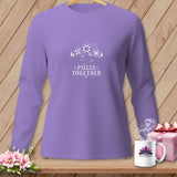 Purple long-sleeve shirt with 