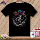 Black t-shirt with distressed graphic 
