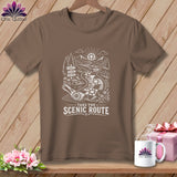 Brown t-shirt with 