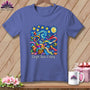 Purple t-shirt with "Gogh Sew Crazy" text and a starry sewing basket design.