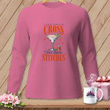 Pink long-sleeve shirt with 