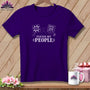 Purple t-shirt with "Found My People" text and quilt designs.