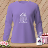 Lavender long-sleeve shirt with 