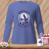 Purple long sleeve shirt with 