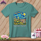 Teal t-shirt with 