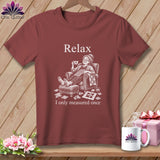 Maroon t-shirt with 