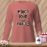 Pink long-sleeve shirt with 