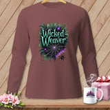 Brown long-sleeve shirt with 